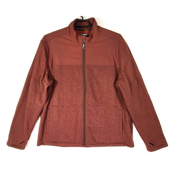 Toad & Co Jacket Mens XXL Brick Red Medium Weight Windbreaker Fleece Zip Pockets - Picture 1 of 8